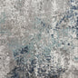 9' X 12' Ivory Blue And Gray Abstract Area Rug