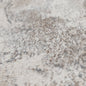 8' Cream and Gray Abstract Power Loom Runner Rug