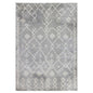 2' X 3' Gray And Ivory Geometric Shag Area Rug