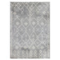 2' X 3' Gray And Ivory Geometric Shag Area Rug