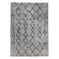 2' X 3' Gray and Black Geometric Shag Area Rug