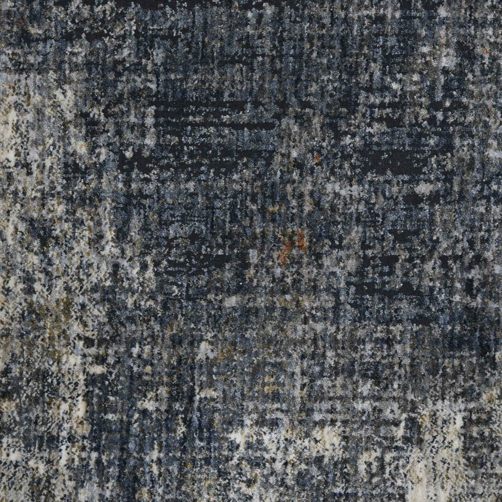 9' X 12' Ivory And Gray Abstract Area Rug