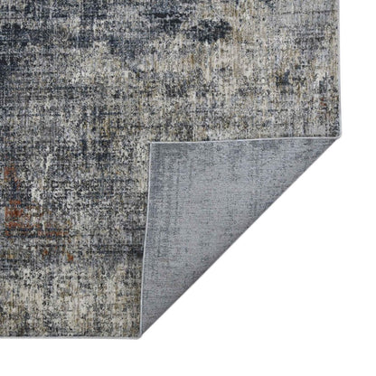9' X 12' Ivory And Gray Abstract Area Rug