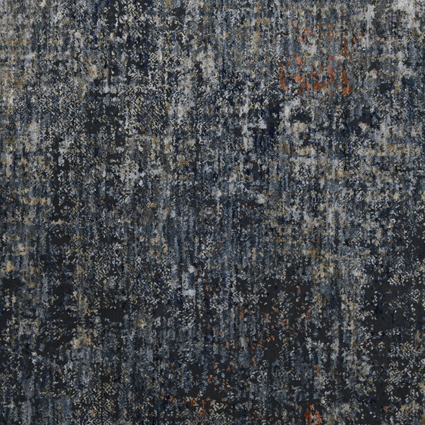 9' X 12' Charcoal and Orange Abstract Power Loom Area Rug