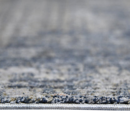 9' X 12' Ivory And Gray Abstract Area Rug