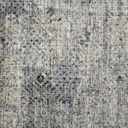 9' X 12' Ivory Black And Gray Abstract Area Rug