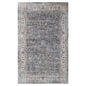 9' X 12' Ivory Navy and Orange Oriental Power Loom Area Rug