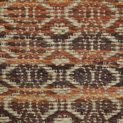 2' X 3' Tan and Red Geometric Flatweave Handmade Area Rug