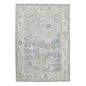 2' X 3' Ivory Blue And Green Floral Distressed Area Rug