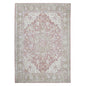 2' X 3' Pink And Gray Medallion Distressed Area Rug
