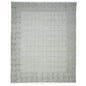 2' X 3' Gray And Blue Geometric Flatweave Handmade Distressed Area Rug With Fringe