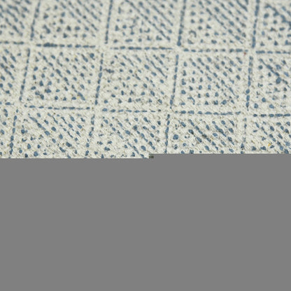 2' X 3' Gray And Blue Geometric Flatweave Handmade Distressed Area Rug With Fringe