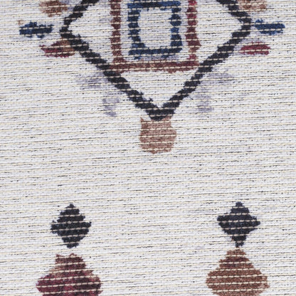 9' X 12' Gray and Brown Geometric Power Loom Washable Area Rug