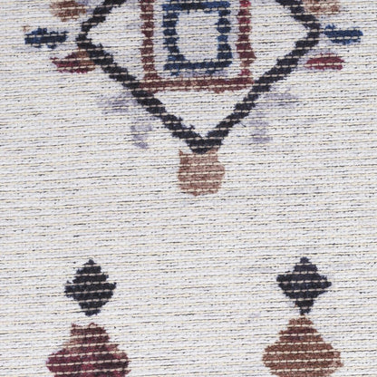 9' X 12' Gray and Brown Geometric Power Loom Washable Area Rug
