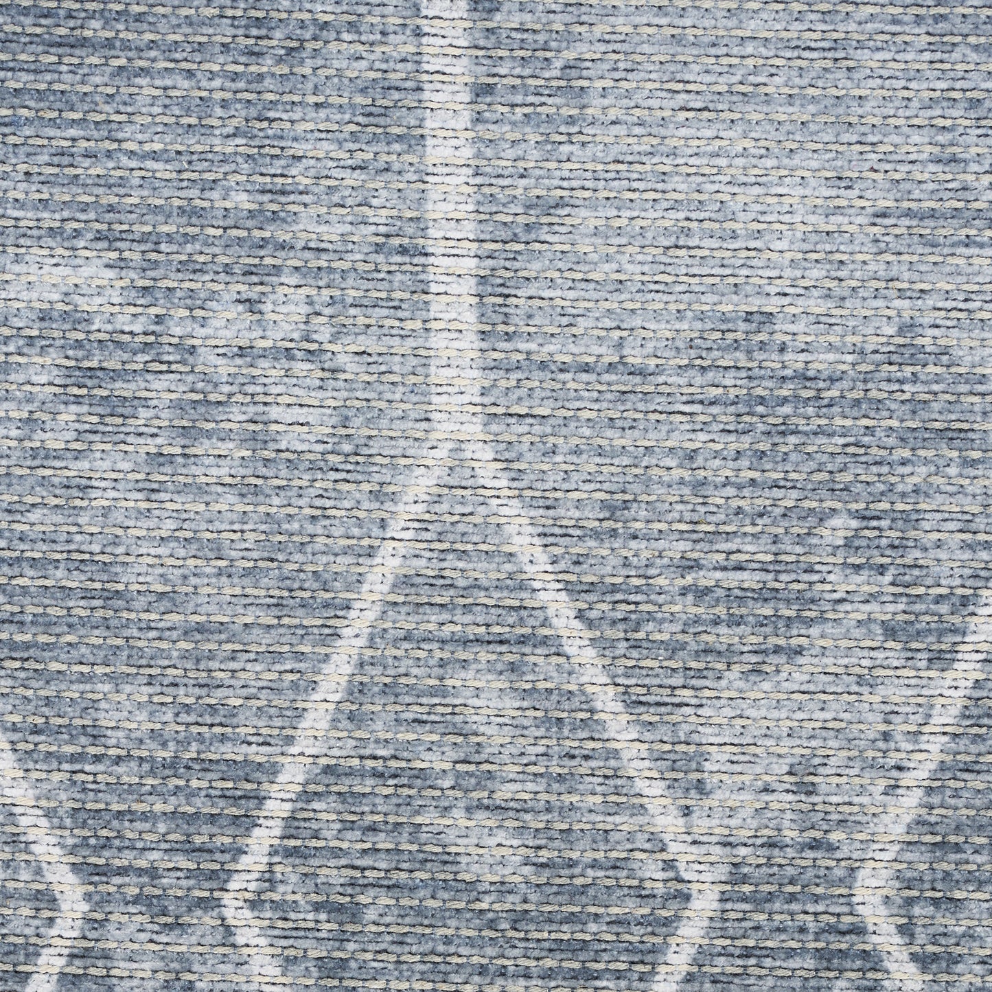 5' X 7' Blue and Gray Geometric Power Loom Washable Area Rug