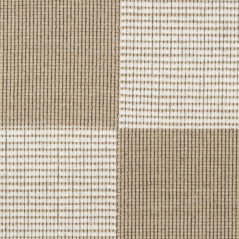8' X 10' Natural and Ivory Geometric Power Loom Washable Non Skid Area Rug