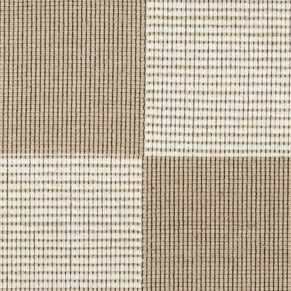 8' X 10' Natural and Ivory Geometric Power Loom Washable Non Skid Area Rug