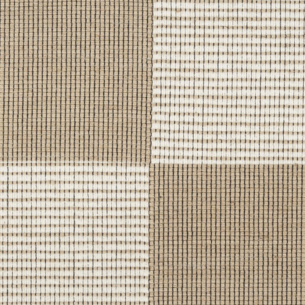 8' X 10' Natural and Ivory Geometric Power Loom Washable Non Skid Area Rug