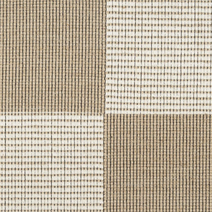 8' X 10' Natural and Ivory Geometric Power Loom Washable Non Skid Area Rug