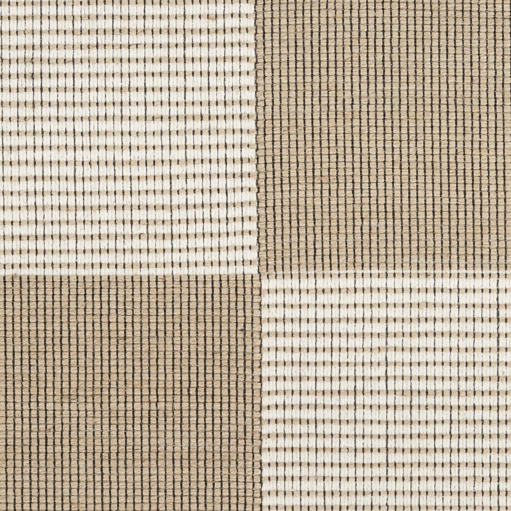 4' X 6' Natural and Ivory Geometric Power Loom Washable Non Skid Area Rug