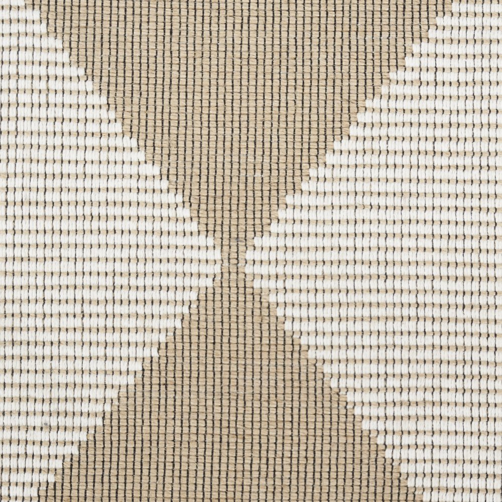 8' X 10' Natural and Ivory Geometric Power Loom Washable Non Skid Area Rug