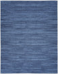 5' X 7' Blue and Gray Abstract Power Loom Washable Non Skid Area Rug