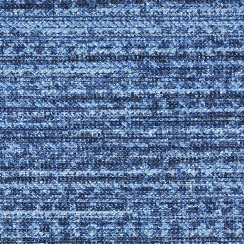 5' X 7' Blue and Gray Abstract Power Loom Washable Non Skid Area Rug