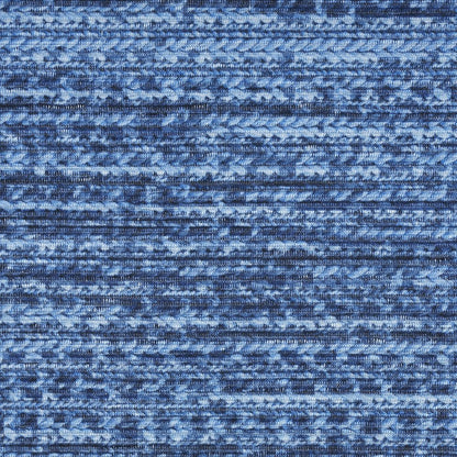 5' X 7' Blue and Gray Abstract Power Loom Washable Non Skid Area Rug