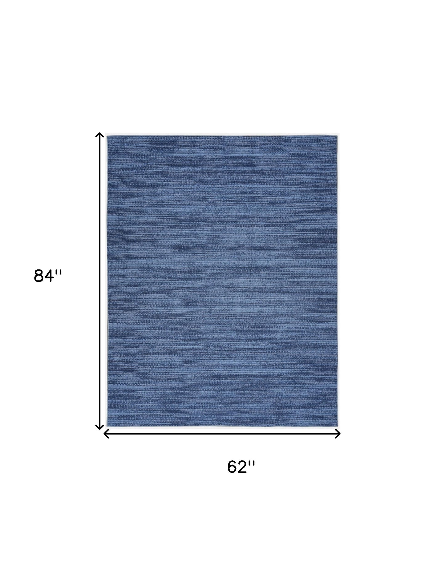 5' X 7' Blue and Gray Abstract Power Loom Washable Non Skid Area Rug