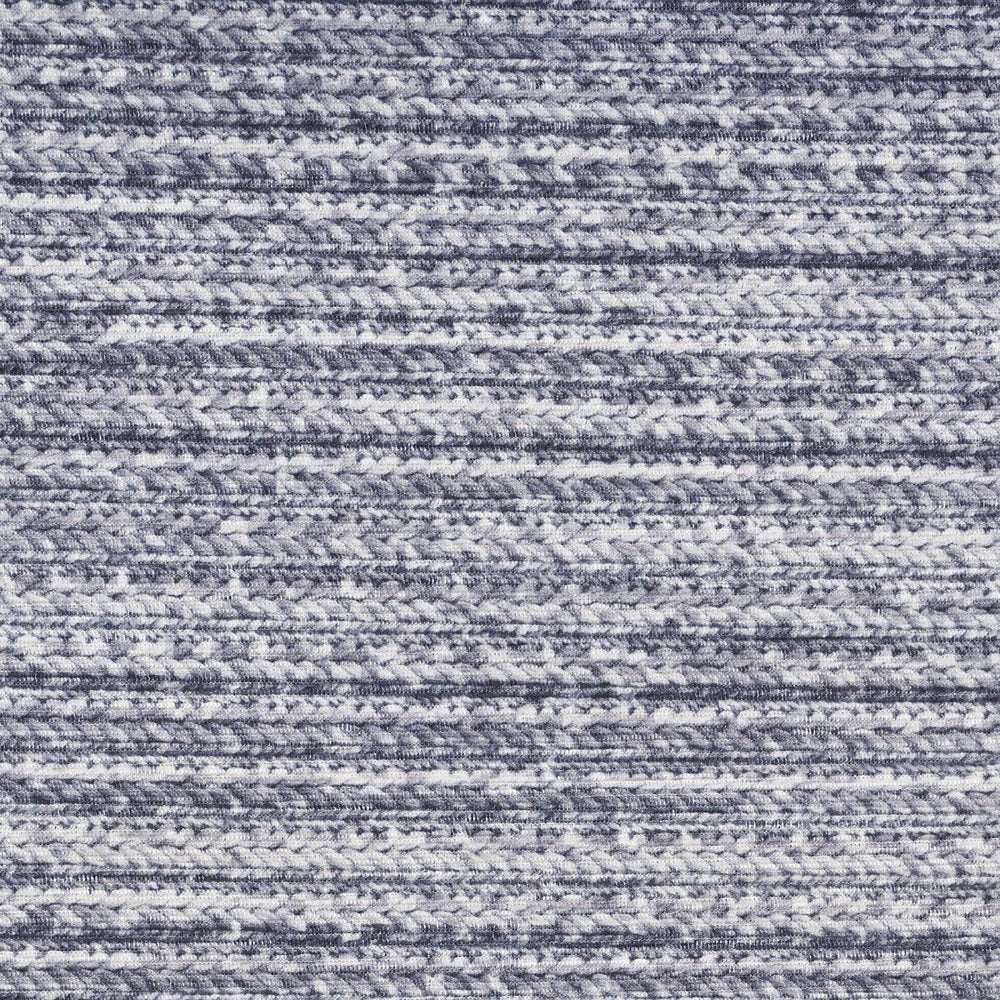 5' X 7' Gray and Ivory Abstract Power Loom Washable Non Skid Area Rug