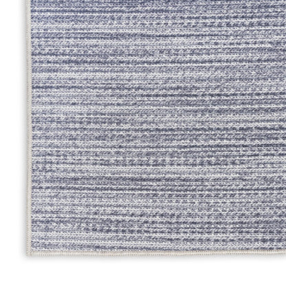 6' X 9' Gray and Ivory Abstract Power Loom Washable Non Skid Area Rug