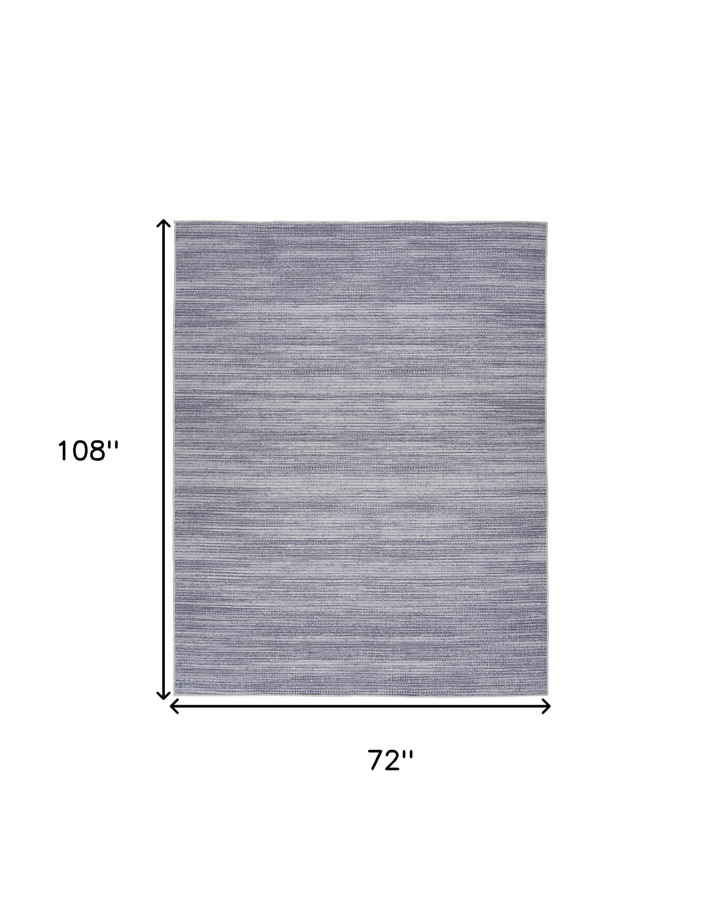 6' X 9' Gray and Ivory Abstract Power Loom Washable Non Skid Area Rug