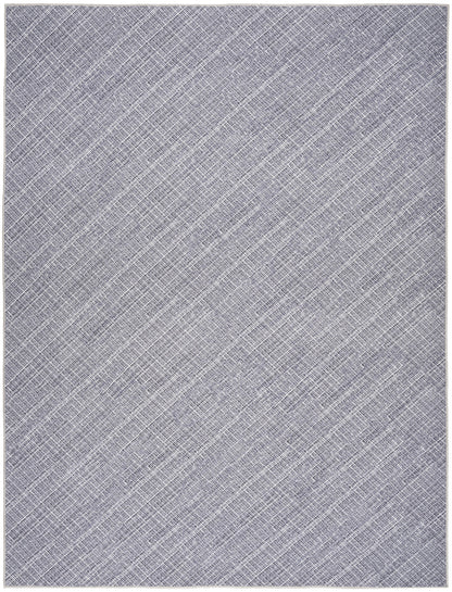 6' X 9' Gray and Ivory Abstract Power Loom Washable Non Skid Area Rug