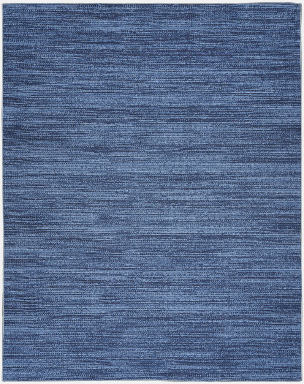 8' X 10' Blue and Gray Abstract Power Loom Washable Non Skid Area Rug