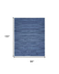 8' X 10' Blue and Gray Abstract Power Loom Washable Non Skid Area Rug