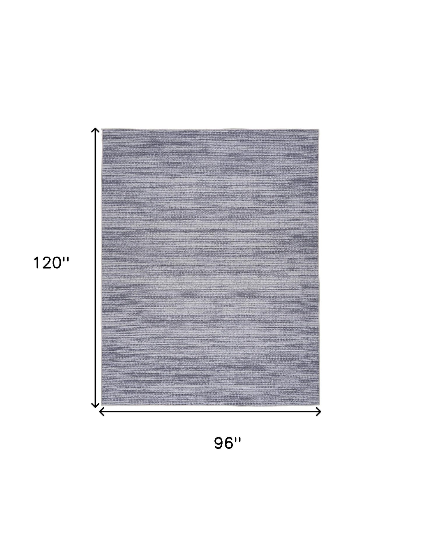 8' X 10' Gray and Ivory Abstract Power Loom Washable Non Skid Area Rug