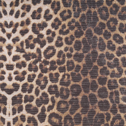 6' X 9' Brown and Ivory Leopard Print Power Loom Washable Non Skid Area Rug