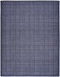 6' X 9' Blue and Gray Geometric Power Loom Washable Non Skid Area Rug