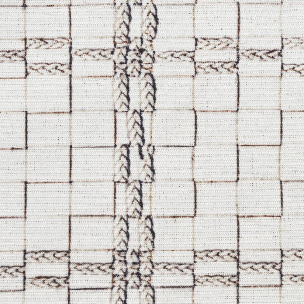 8' X 10' Ivory and Gray Geometric Power Loom Washable Non Skid Area Rug