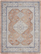 9' X 12' Blue and Beige Oriental Power Loom Area Rug