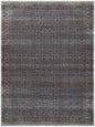 5' X 7' Blue and Brown Oriental Power Loom Distressed Washable Non Skid Area Rug