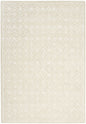 4' X 6' Ivory and Tan Geometric Hand Tufted Area Rug