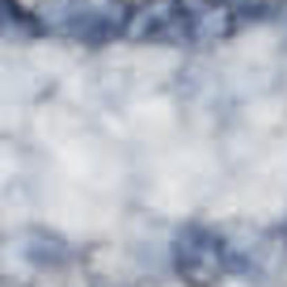 3' X 5' Blue and Ivory Oriental Power Loom Distressed Area Rug With Fringe