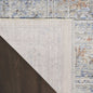 8' Gray and Gold Oriental Power Loom Distressed Runner Rug With Fringe