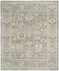 8' X 10' Beige Ivory and Gray Oriental Power Loom Distressed Area Rug With Fringe