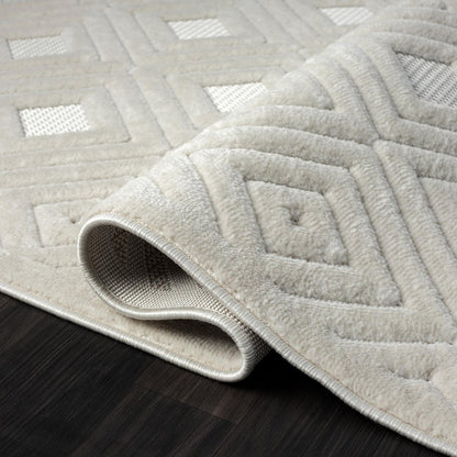 5' X 7' Gray Geometric Area Rug