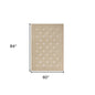 5' X 7' Beige Geometric Area Rug
