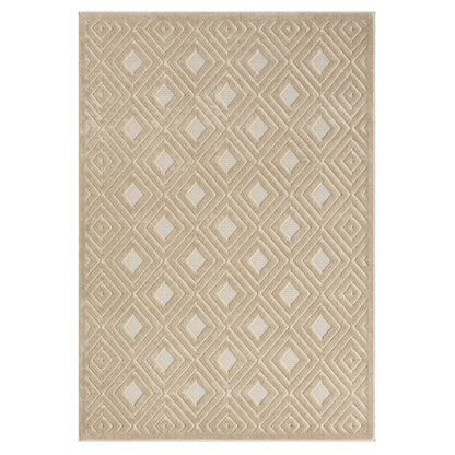 5' X 7' Ivory Geometric Area Rug