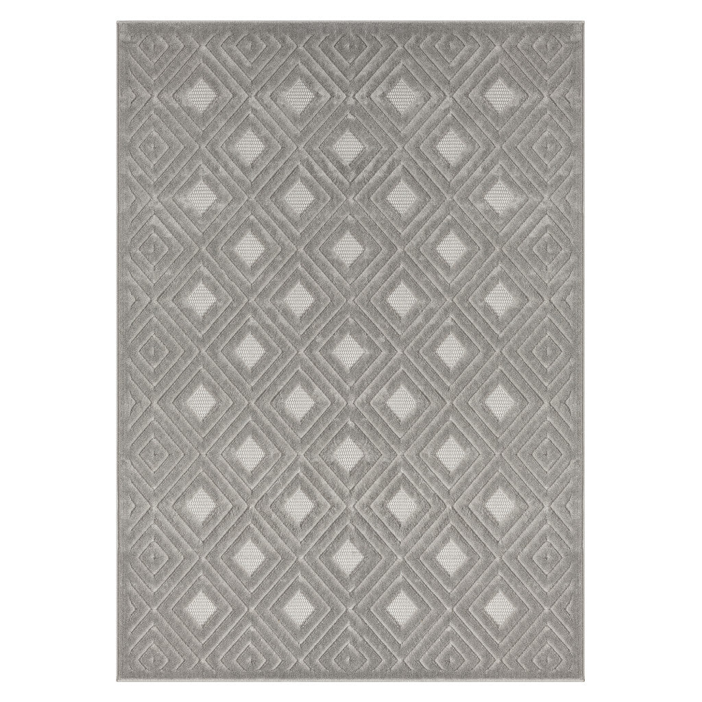 5' X 7' Ivory Geometric Area Rug