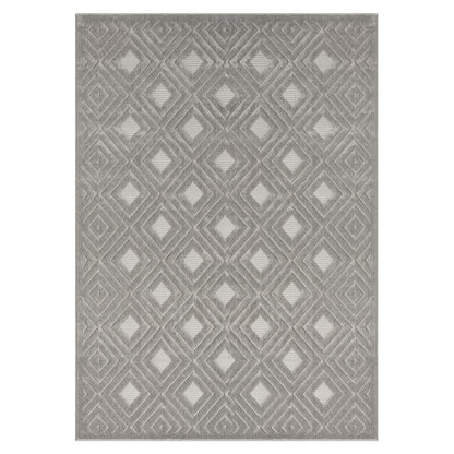 5' X 7' Ivory Geometric Area Rug